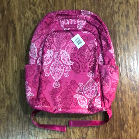 NWT!! Vera Bradley Laptop Backpack in Stamped Paisley - Picture 1 of 2